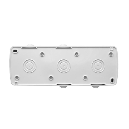 Розетка 3-м ОП Клио 16А IP54 с заземл. с прозр. крышкой бел. Universal К2235 фото 2
