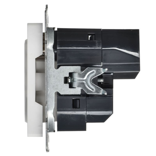 Розетка BRITE РЮш10-1-БрАБ 16А с USB A+A 2.1А с заземл. защ. шторки механизм арктич. бел. IEK BR-R14-16-U21-D21-K91 фото 3 Розетка BRITE РЮш10-1-БрАБ 16А с USB A+A 2.1А с заземл. защ. шторки механизм арктич. бел. IEK BR-R14-16-U21-D21-K91 фото 3