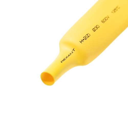 Трубка термоусадочная ТУТ нг 30.0/15.0 желт. 1м Rexant 23-0002 фото 2