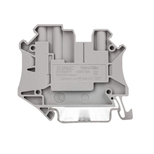 Клемма проходная винтовой зажим 3 точки подключения 4кв.мм сер. DKC TUR-4-TWIN фото 2 Клемма проходная винтовой зажим 3 точки подключения 4кв.мм сер. DKC TUR-4-TWIN фото 2