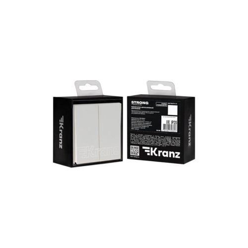 Выключатель для жалюзи 2-кл. СП STRONG MIELE 10А возвратный жемчуж. Kranz KR-78-0711-4 фото 3