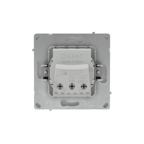 Розетка силовая KANT 2P+E без шторки бел. песок DKC 7010033 фото 6