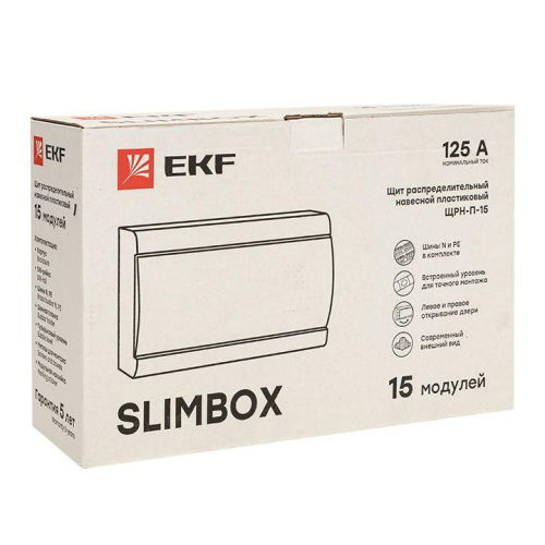 Щит ЩРН-П-15 "SlimBox" IP41 бел. дверца PROxima EKF sb-n-15w фото 6