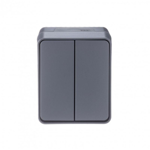 Выключатель 2-кл. ОП AtlasDesign PROFI IP54 10AX антрацит SE ATN544051 фото 5
