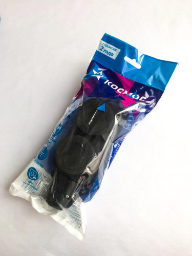 Колодка удлинителя 2-м 16А IP44 с заземл. каучук черн. КОСМОС KKsm-2g-Z-IP(B)16A фото 2