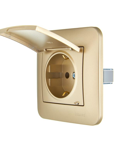 Розетка 1-м СП ASTI 16А IP20 с заземл. с крышкой термопласт в сборе золото. LEZARD 7081-3636-123В фото 5 Розетка 1-м СП ASTI 16А IP20 с заземл. с крышкой термопласт в сборе золото. LEZARD 7081-3636-123В фото 5