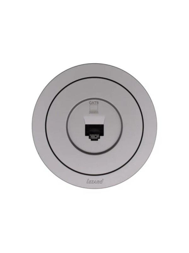 Розетка компьютерная СП OSEN RJ45 кат.6 механизм сер. матов. LEZARD 743-7488-140 фото 3