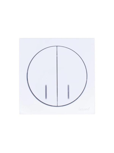 Выключатель 2-кл. СП OSEN 10А IP20 с подсветкой механизм бел. LEZARD 743-0288-112 фото 3