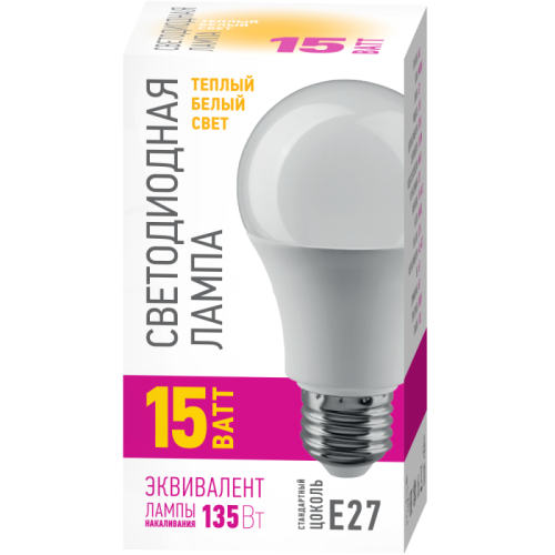 Лампа светодиодная 82 920 OLL-A60-15-230-2.7K-E27-PROMO 15Вт грушевидная 2700К E27 220-240В ОНЛАЙТ 82920 фото 2 Лампа светодиодная 82 920 OLL-A60-15-230-2.7K-E27-PROMO 15Вт грушевидная 2700К E27 220-240В ОНЛАЙТ 82920 фото 2