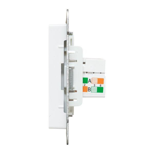 Розетка компьютерная 2-м СП Эпика RJ45 кат.5 механизм бел. EKF UP1-SOW-2RJ45-5 фото 5