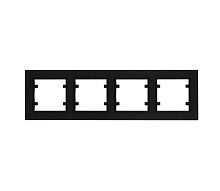 Рамка четверная горизонтальная Karea черн. Makel 56054704