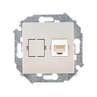 Розетка компьютерная СП Simon 15 RJ45 кат.5E Systimax механизм шампань Simon 1591598-034