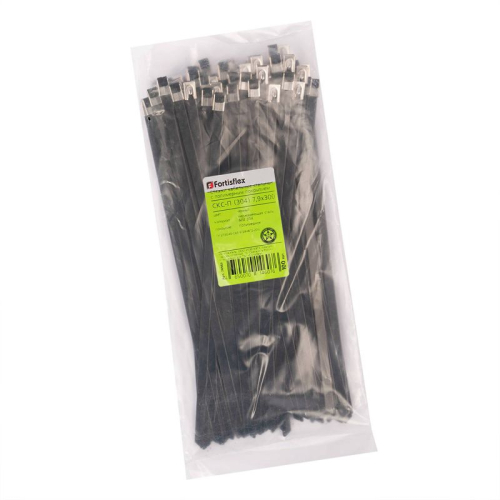 Хомут кабельный СКС-П (304) 4.6х300 стальной с покрытием (уп.100шт) Fortisflex 74933 фото 6