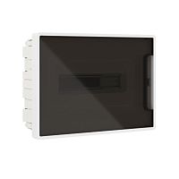 Щиток встраиваемый Фрейм (FRAME) 12мод с тонированной дверцей с 2 шинами PEN на 6 и 8 отверст. бел. DKC F12B1WD