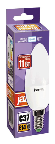 Лампа светодиодная PLED-SP 11Вт C37 4000К нейтр. бел. E14 230В/50Гц JazzWay 5019188 фото 2