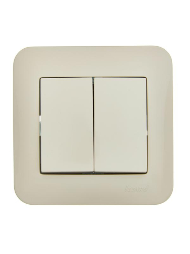 Выключатель 2-кл. 1п СП ASTI 10А IP20 в сборе крем. LEZARD 7081-0303-101 фото 2 Выключатель 2-кл. 1п СП ASTI 10А IP20 в сборе крем. LEZARD 7081-0303-101 фото 2