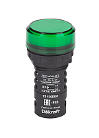 Лампа коммутационная ADDS ЛК-22 d22 220В AC IP55 LED зел. DEKraft 25156DEK