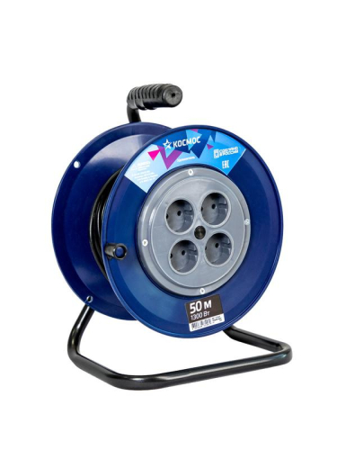 Удлинитель на катушке 4х50м 6А 1.3кВт ПВС 2х0.75 КОСМОС YKKsm50m-4g(6A) Удлинитель на катушке 4х50м 6А 1.3кВт ПВС 2х0.75 КОСМОС YKKsm50m-4g(6A)