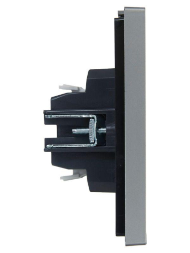 Выключатель 1-кл. СП FORTE&PIANO 10А FP502 с индикацией сталь IEK FP-V10-1-10-1-K46 фото 4