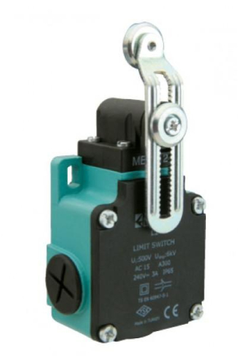 Выключатель концевой быстрого переключения угловой 2-направленный с пластмас. консолью метал. роликом Ф18мм на регулируемом изогнутым рычаге (1НО+1НЗ) EMAS L2K13MEM124 фото 2