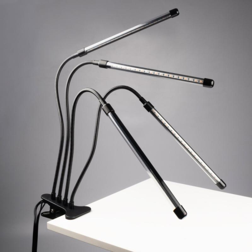 Светильник светодиодный "КРИСТАЛЛ" CTL2-USB-bl Agro 4х10Вт IP40 для растений спектр 4 плафона на прищепке пульт на шнуре красн./син. ФАZА 5068810 фото 10