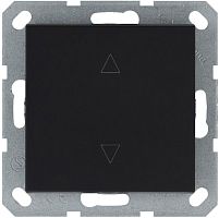 Выключатель для жалюзи 1-кл. 10А IP20 механизм черн. матовый soft touch Jasmart G3018PB