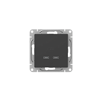 Розетка 2-м СП Эпика USB-C механизм черн. EKF UP1-SOB-2USBC