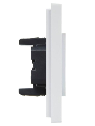 Розетка 2-м СП FORTE&PIANO FP225 10А без заземл. защ. шторки безвинт. крепл. бел. IEK FP-R23-10-1-K01 фото 4