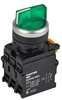 Переключатель 3 полож. 2НЗ с подсветкой зел. MASTER IEK MI-SW60-20XD-4-14-3-K06