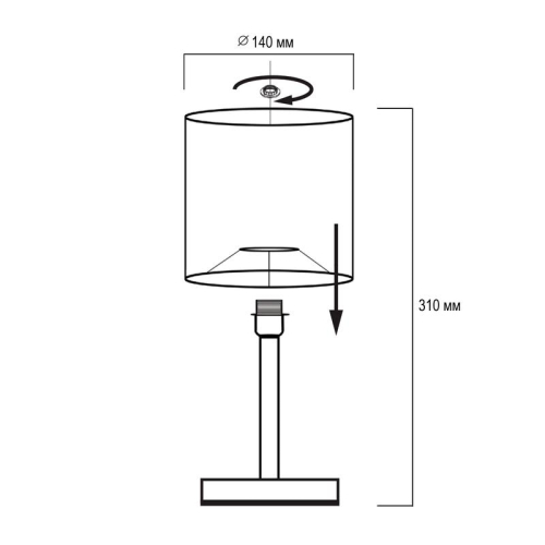 Светильник настольный JH1-01-iv 1х60Вт E27 (основа: натуральное дерево) IP20 JazzWay 5058231 фото 6