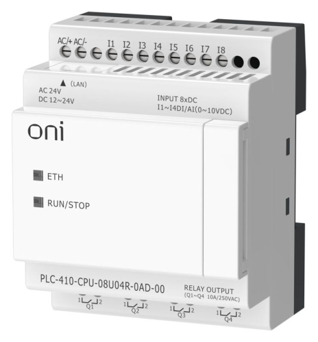 Модуль ЦПУ ПЛК 410 4 DI 4 UI (0-10 В/DI) 4 RO 12В-24В DC или 24В AC с Ethernet портом без экрана ONI PLC-410-CPU-08U04R-0AD-00 фото 6 Модуль ЦПУ ПЛК 410 4 DI 4 UI (0-10 В/DI) 4 RO 12В-24В DC или 24В AC с Ethernet портом без экрана ONI PLC-410-CPU-08U04R-0AD-00 фото 6