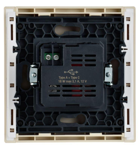 Розетка USB A+C 18Вт FORTE&PIANO FP451 ваниль IEK FP-U22-018-K10 фото 5 Розетка USB A+C 18Вт FORTE&PIANO FP451 ваниль IEK FP-U22-018-K10 фото 5