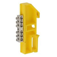 Шина PE "земля" на DIN-изоляторе ШНИ-6х9-6 NO-222-90-1 никелирован. Д желт. Эра Б0044139
