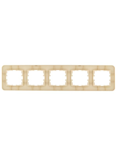 Рамка 5-м ASTI горизонт. крем. LEZARD 7081-0300-150 фото 2