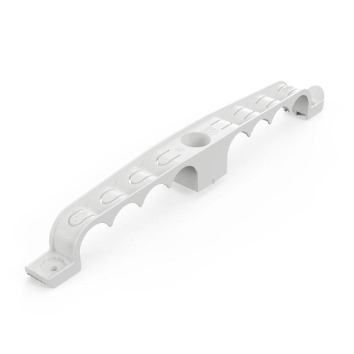 Держатель труб d20мм для прямого монтажа двусторон. на 8 мест сер. (уп.20шт) Промрукав PR13.03293