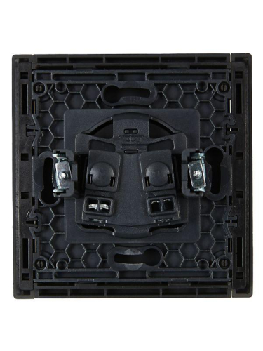 Розетка 1-м СП FORTE&PIANO FP317 10А без заземл. защ. шторки винт. крепл. сер. IEK FP-R13-10-K03 фото 3