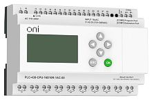 Модуль ЦПУ ПЛК 430 16 DI 10 RO 220В AC с Ethernet портом с экраном ONI PLC-430-CPU-16D10R-1AC-00