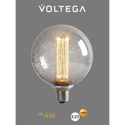 Лампа светодиодная Loft Led G125FC1978 4Вт 1800К E27 Voltega 8569 фото 6