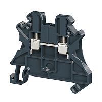 Клемма проходная винтовой зажим 2 точки подключения 2.5кв.мм черн. DKC TUR-2.5R-BK