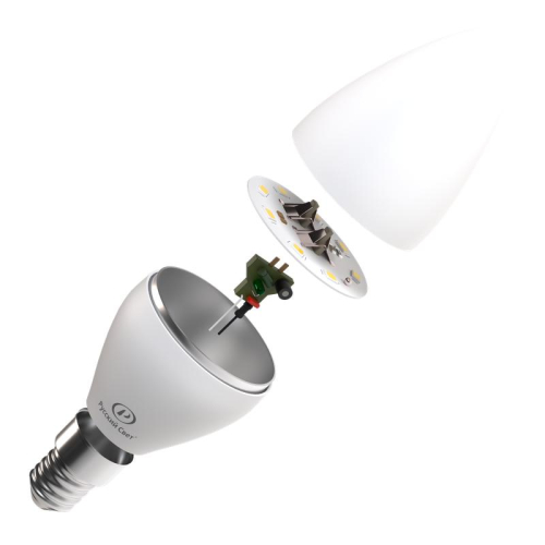 Лампа светодиодная RS LED C37 E14 8W 220-240V 4000К 8Вт свеча 800лм Ra 90 Русский Свет 15010545059 фото 2