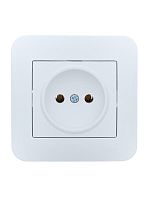 Розетка 1-м СП ASTI 16А IP20 без заземл. термопласт в сборе бел. LEZARD 7081-0202-121B