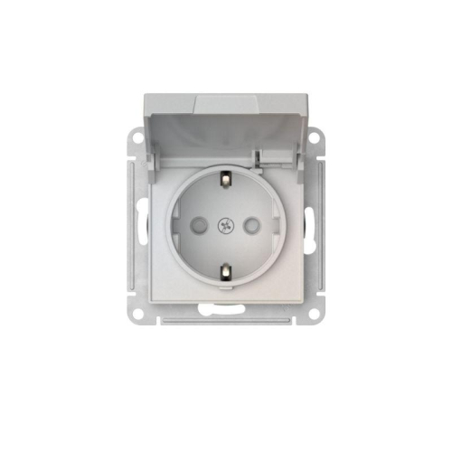 Розетка AtlasDesign 16А IP20 с заземл. защ. шторки с крышкой быстрозажим. клем. механизм жемчуж. SE ATN000446S фото 6