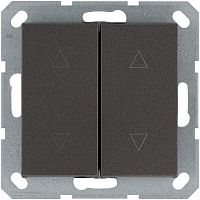 Выключатель для жалюзи 2-кл. 10А IP20 механизм мокко Jasmart G3028Z