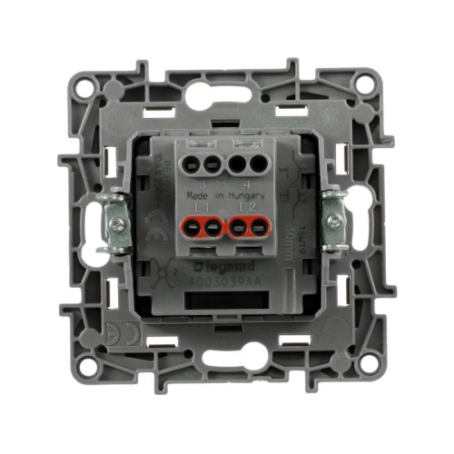 Переключатель перекрестный 1-кл. СП Etika 10А IP20 250В 10AX винтов. клеммы механизм алюм. IEK 672409 фото 3