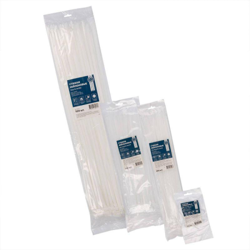 Хомут нейлоновый НСС "EasyFix" 4х300 бел. (уп.100шт) Fortisflex 84804 фото 3