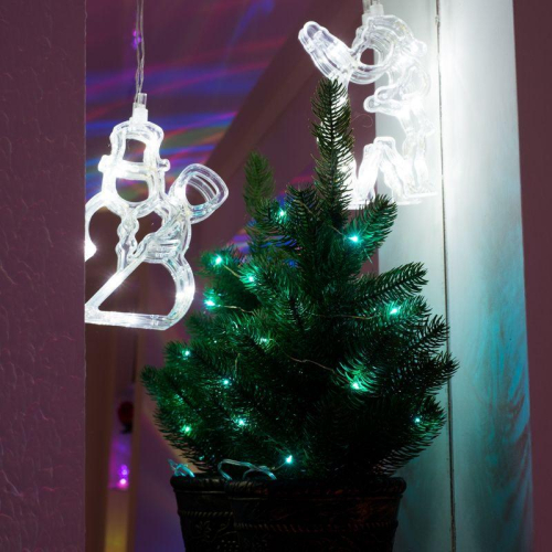 Фигура светодиодная "Санта Клаус" 190х130х10мм 8LED бел. 1Вт 4.5В IP20 на присоске с подвесом элементы питания 3хAAA (в компл.) Neon-Night 501-018 фото 7