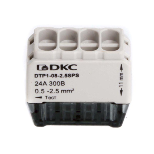Клеммная колодка на 8 проводника до 2 5кв.мм. на токи до 24А DKC DTP1-08-2.5SPS фото 2