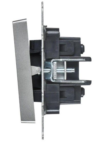 Выключатель перекрестный 2-кл. СП BRITE ВС10-2-3-БрА 10А механизм алюм. IEK BR-V23-0-10-K47 фото 2