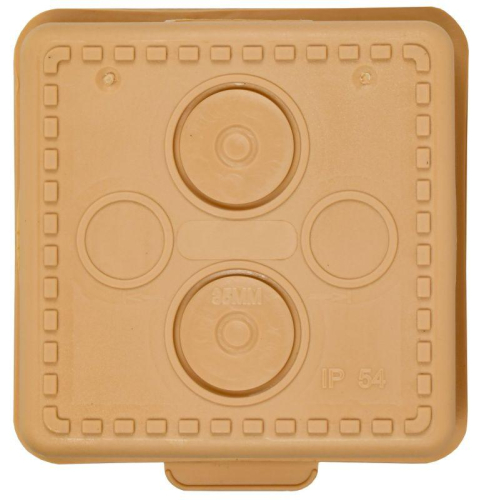 Коробка распаячная ОП КМ 65х65х50 IP54 откид. крышка 4 ввода сосна IEK UKO31-065-065-050-K34-54 фото 3