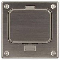 Люк 18-6001-03 IP66 в бетон с розеткой защелка сер. Эра Б0063266